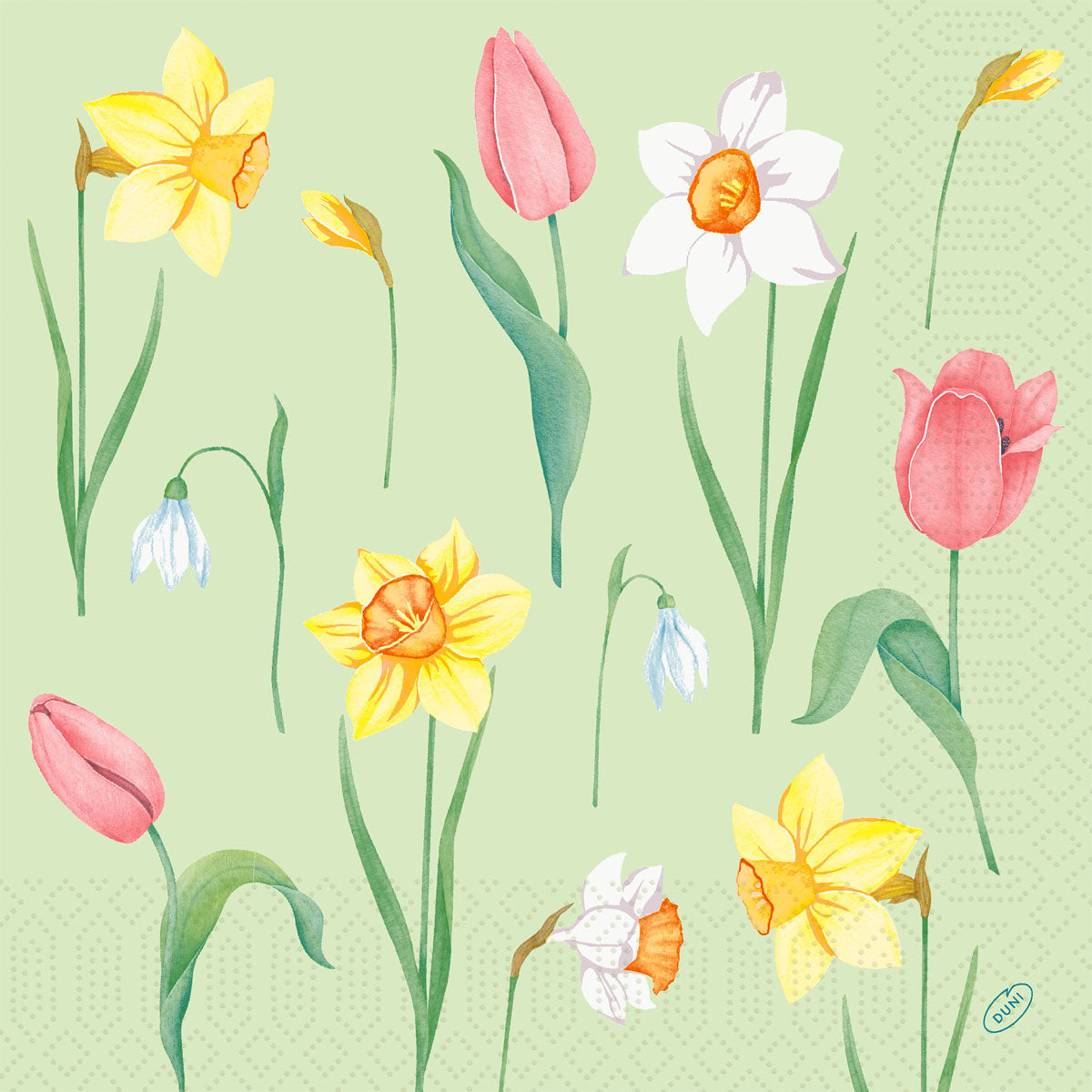 Servietten 40x40 cm 3-lagig Spring Melody Papierservietten | Packung (250 Stück)-1