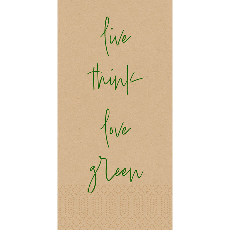 Zell.-Serv.40x40 3lg 1/8 Love green natural Papierservietten | Packung (250 Stück)-zoom-