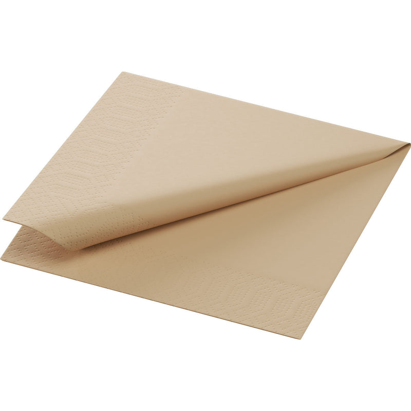 Zellt.-Serv.24x24 2lg. 1/4 F.natural brown, ungebleicht Papierservietten | Packung (300 Stück)-zoom-