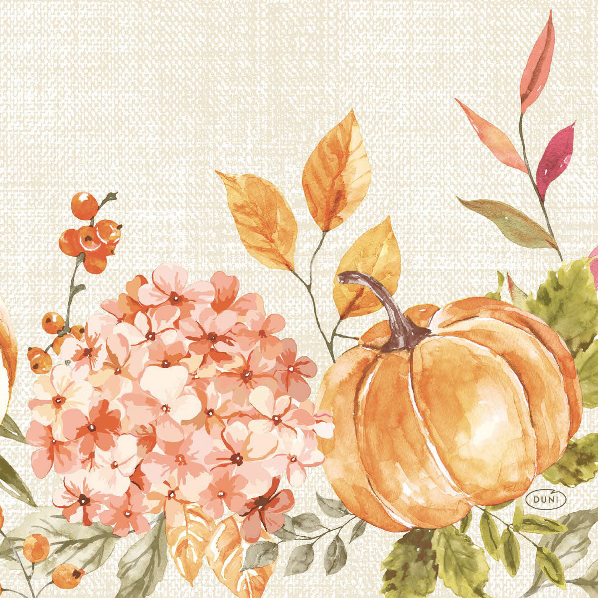 Servietten 33x33 3-lagig 1/4 Spicy Pumpkin | Packung (250 Stück)