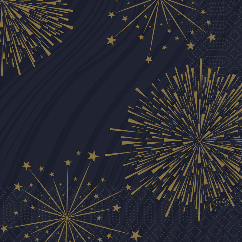 Servietten 33x33 3-lagig 1/4 Sparkly black | Packung (250 Stück)-zoom-