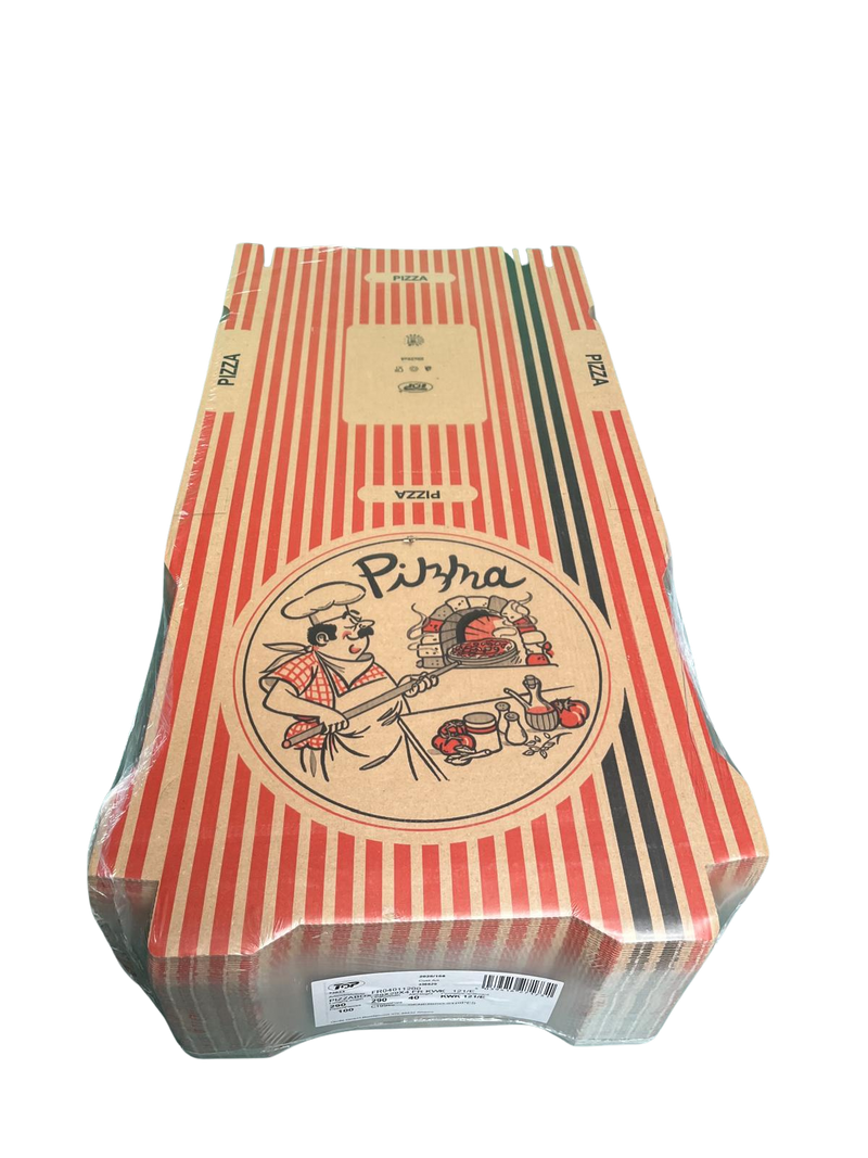 Pizzabox 29x29x4 Braun NYC Kraft 100 Stück-zoom-
