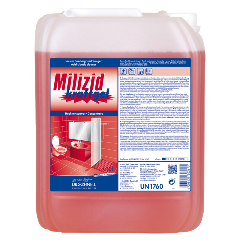 Dr. Schnell MILIZID Kraftgel Sanitärreiniger, sauer für Grundreinigung-zoom-