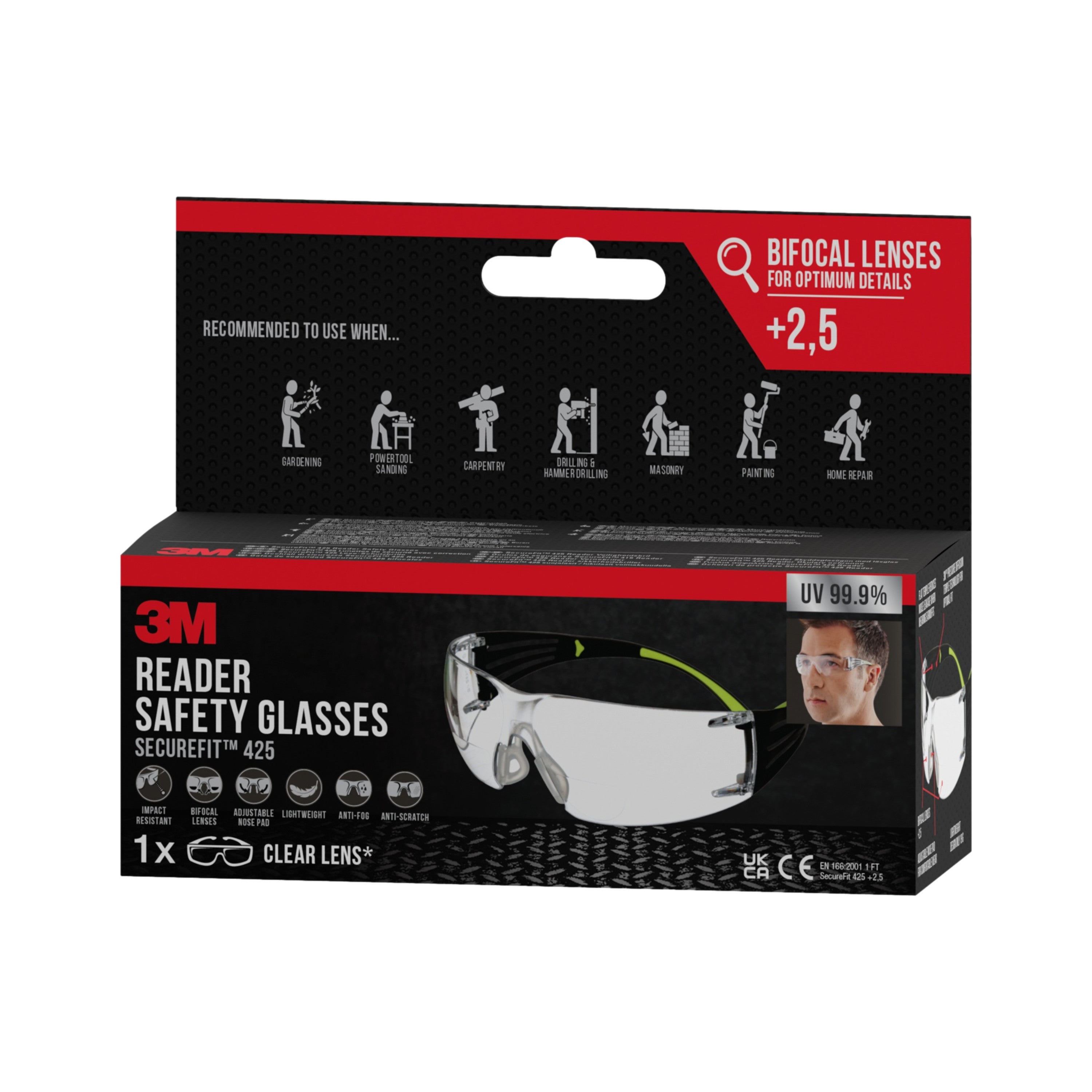 3M™ SecureFit™ Lese-Schutzbrille-zoom-20