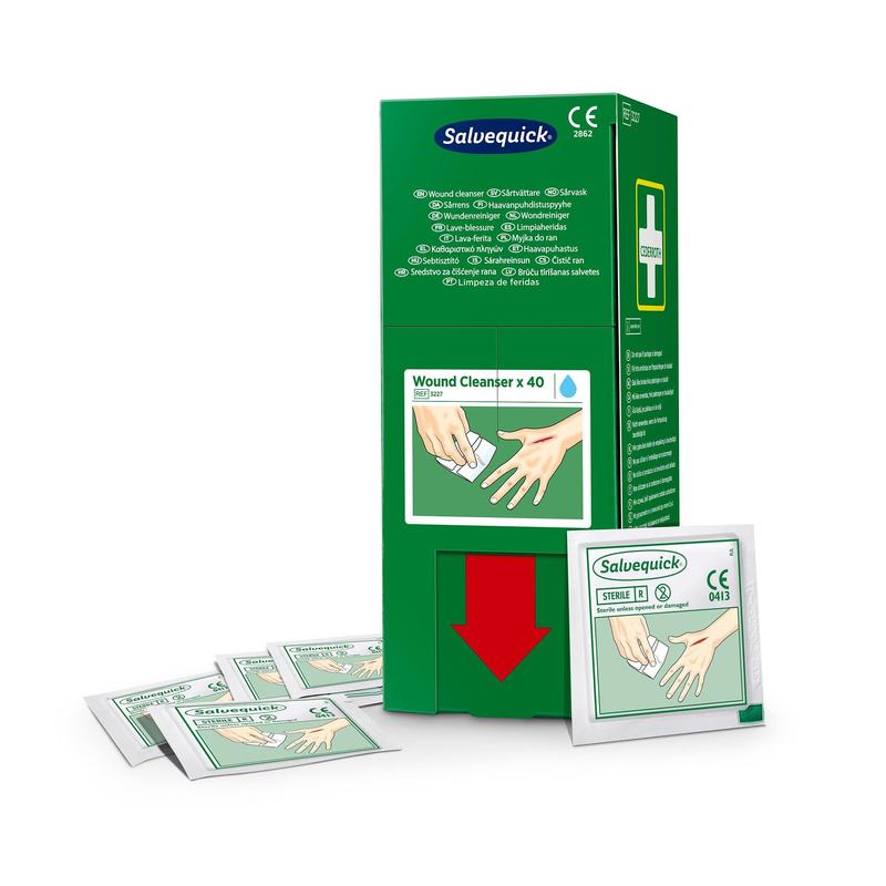 Salvequick savett wundreiniger (0,9% naci, steril) 40 stück | Packung (40 Stück)-zoom-