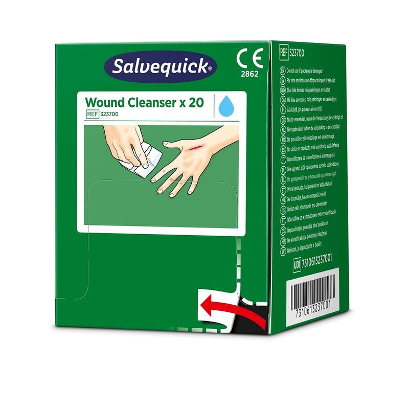 Salvequick savett wundreiniger (0,9% naci, steril) 20 stück | Packung (20 Stück)-3