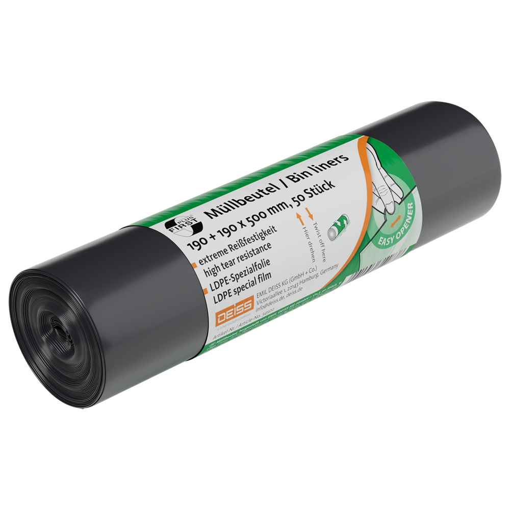 DEISS 34502 - 190+190x500 mm grau | Rolle (50 Stück)-zoom-1