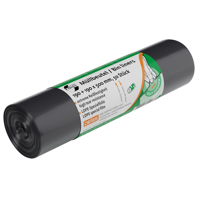 DEISS 34502 - 190+190x500 mm grau | Rolle (50 Stück)-zoom-