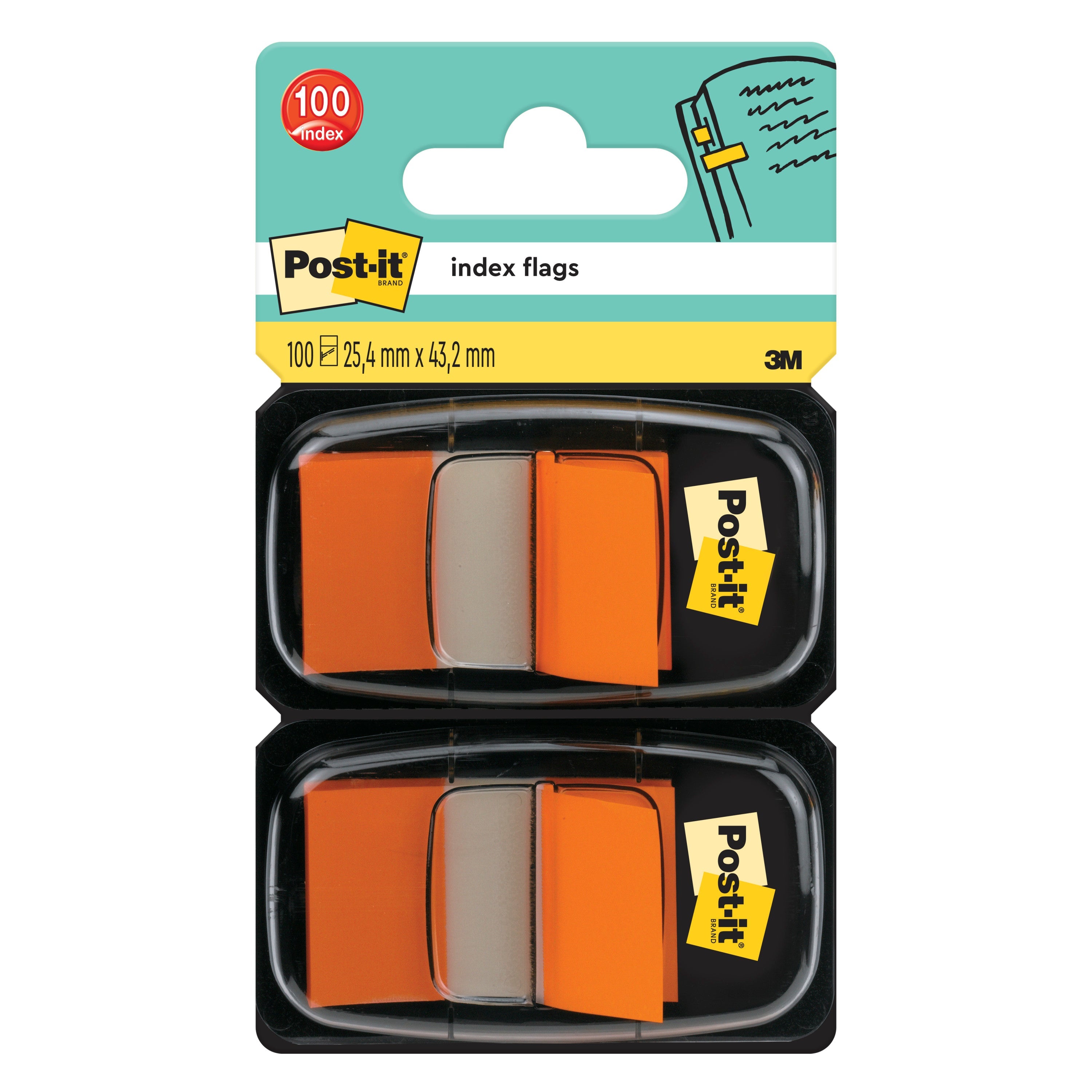 Post-it® Index Haftstreifen, Standard, 25,4 mm x 43,2 mm, 50 Haftstreifen/Spender-zoom-3