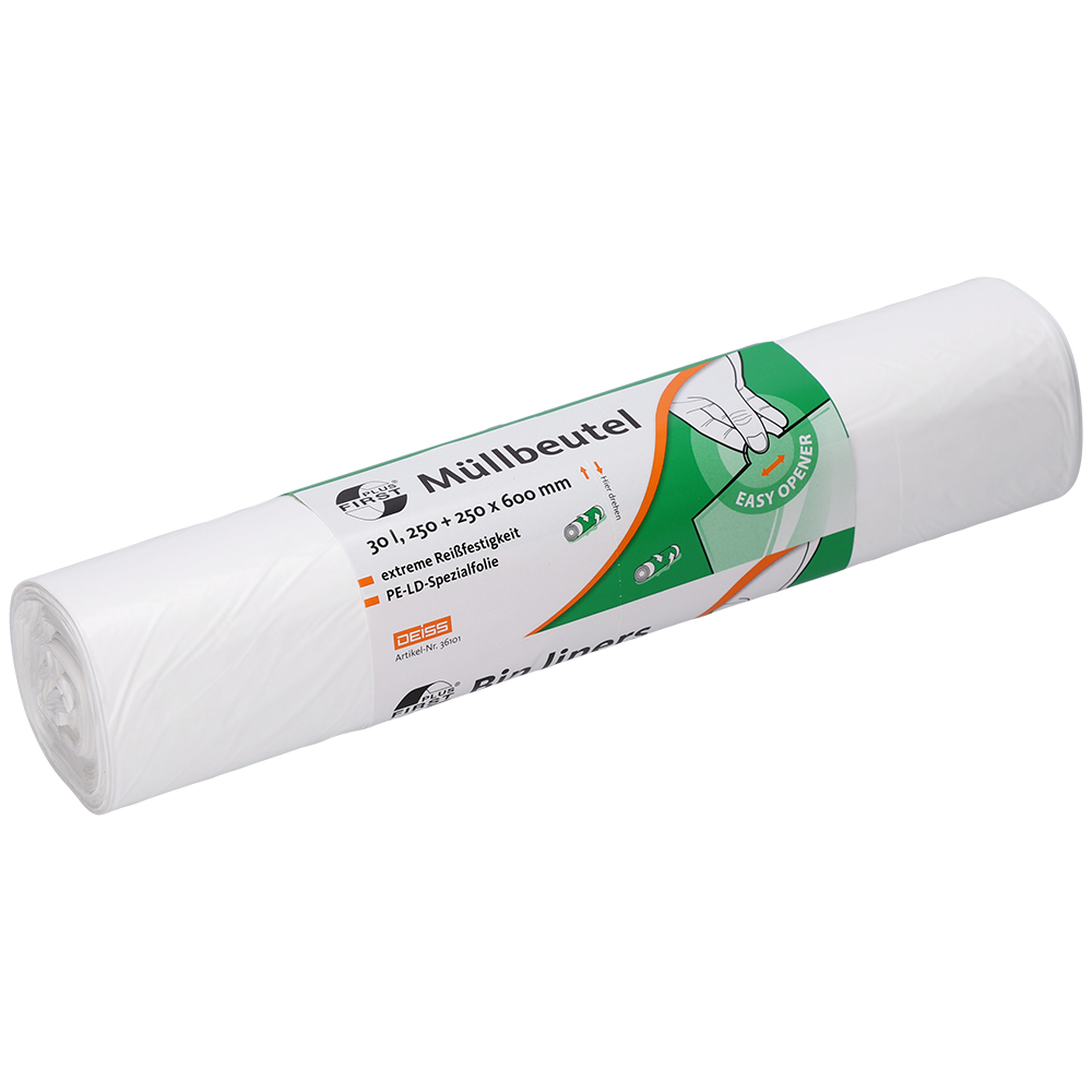 DEISS 36101 - 250+250x600 mm weiss | Rolle (50 Stück)-1