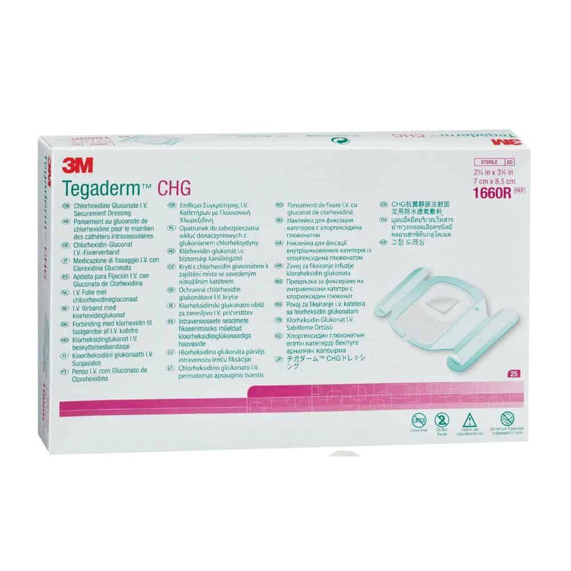 3M Tegaderm CHG Chlorhexidingluconat I.V. Fixierverband - 7 x 8,5 cm-zoom-
