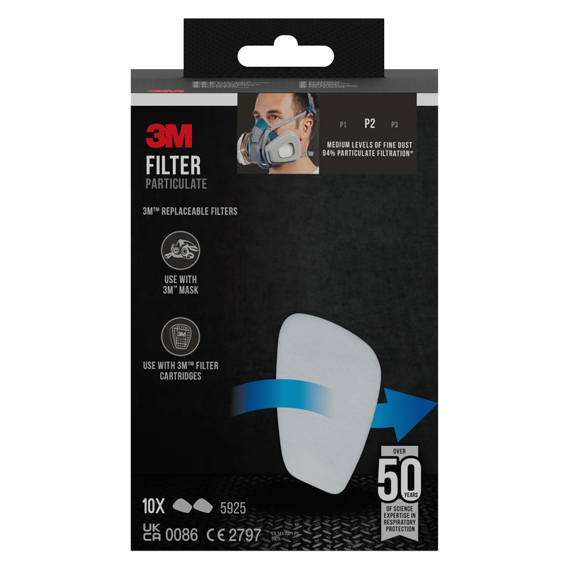 3M™ Partikelfilter 5925, P2, 10 Paar/Packung | Packung (1 Stück)-zoom-