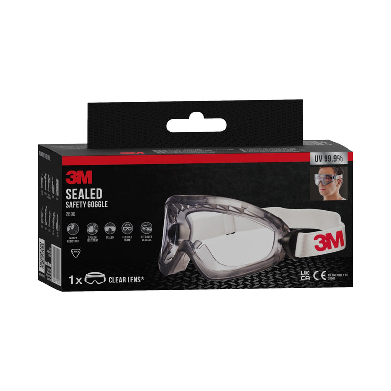 3M™ Schutzbrille 2890, versiegelt, Klarsichtscheibe | Packung (1 Stück)-zoom-