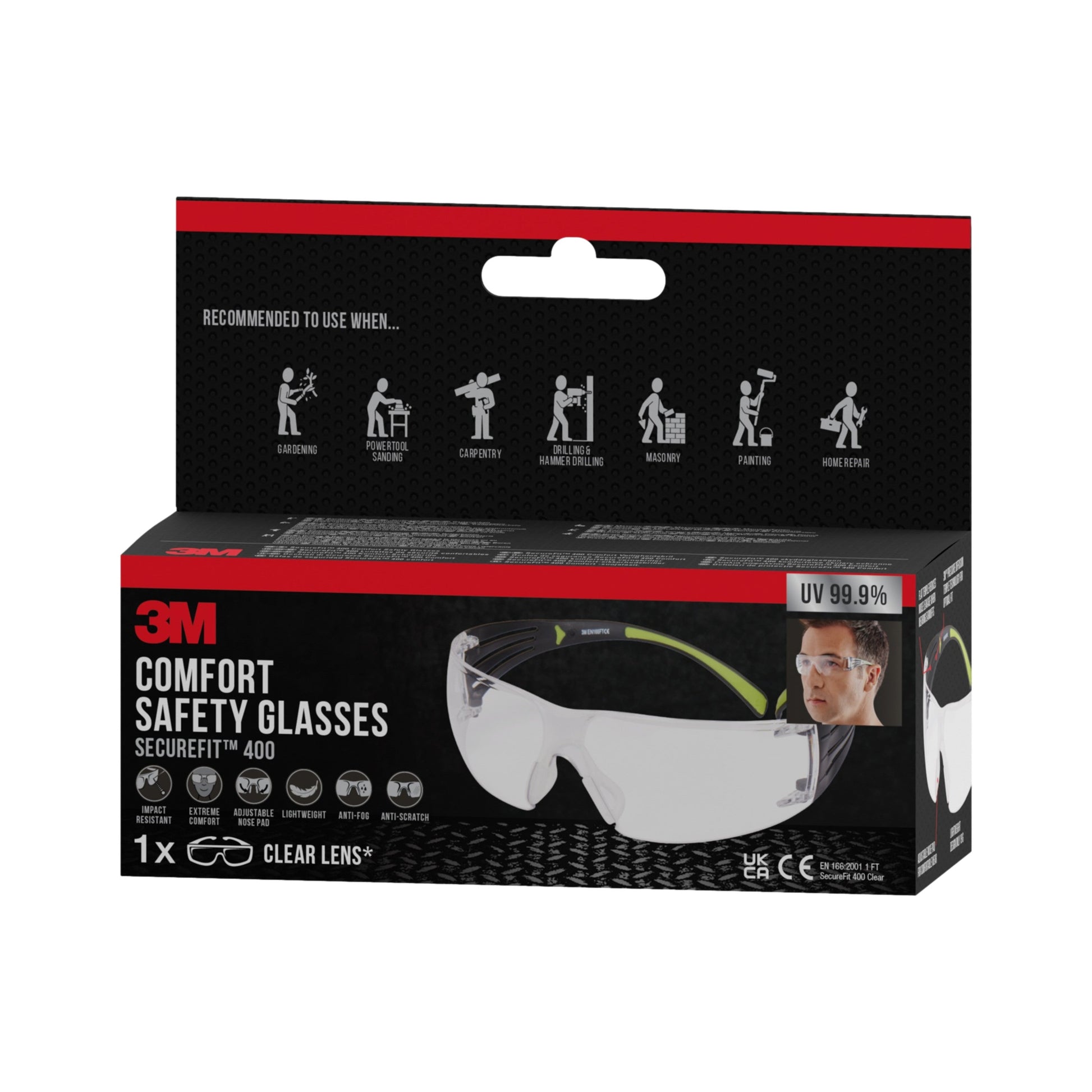 3M™ SecureFit™ Schutzbrille 400-12