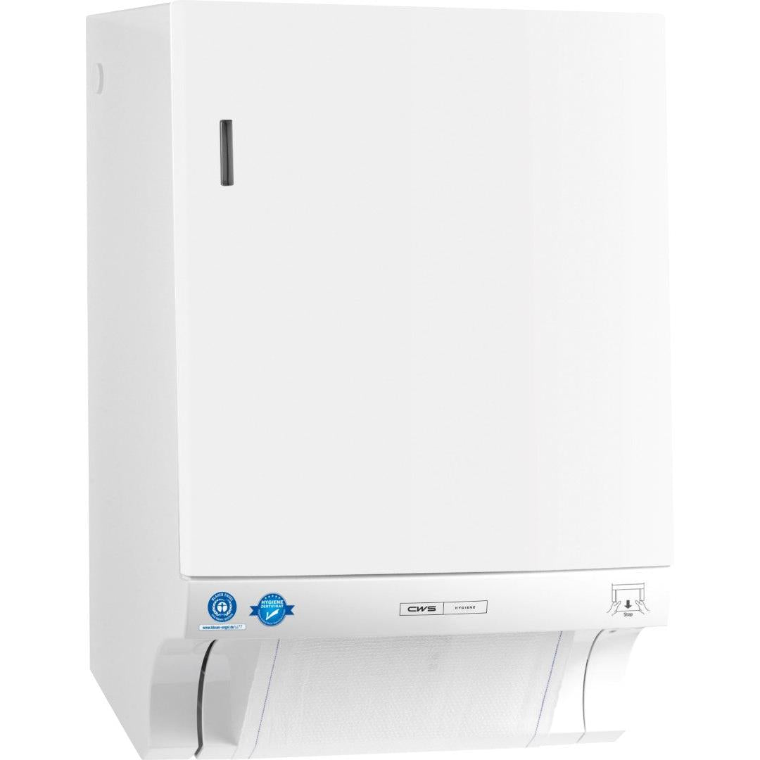 CWS ParadiseLine Stoffhandtuchspender Dry Slim inklusive Panel Weiß | 1 Stück-1