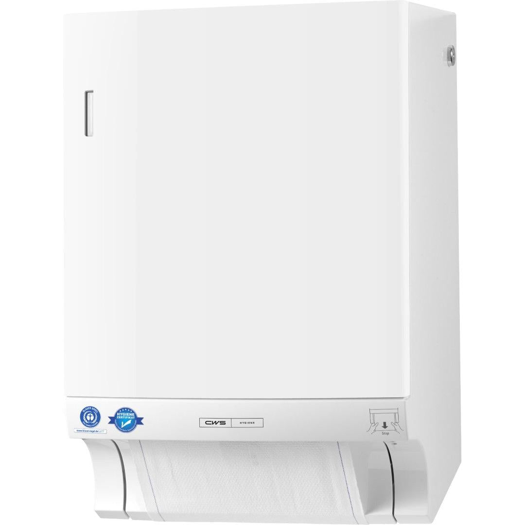 CWS ParadiseLine Stoffhandtuchspender Dry Slim inklusive Panel Weiß | 1 Stück-3