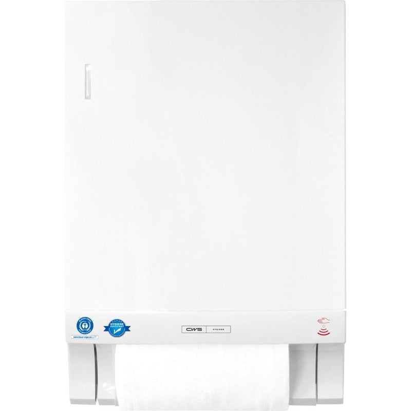 CWS ParadiseLine Stoffhandtuchspender Dry Slim Non-Touch, inklusive Panel weiß | 1 Stück-zoom-