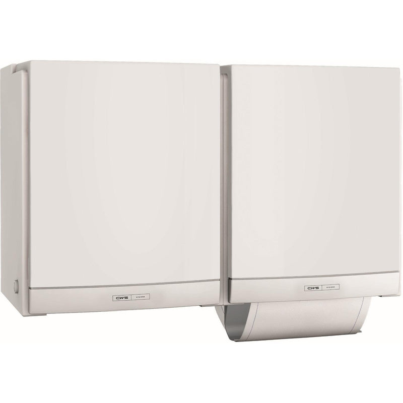 CWS ParadiseLine Stoffhandtuchspender DUO inklusive Panel Weiß | 1 Stück-zoom-