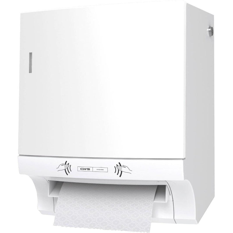 CWS ParadiseLine Papierhandtuchrollenspender Paperroll NT inklusive Panel Weiß | 1 Stück-zoom-