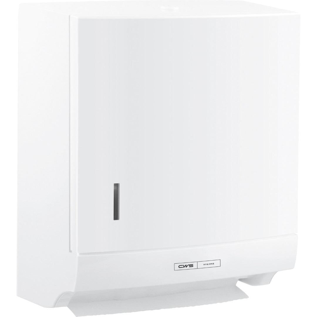 CWS ParadiseLine Faltpapierhandtuchspender Paper Slim inklusive Panel Weiß - mit Schloss | 1 Stück-1