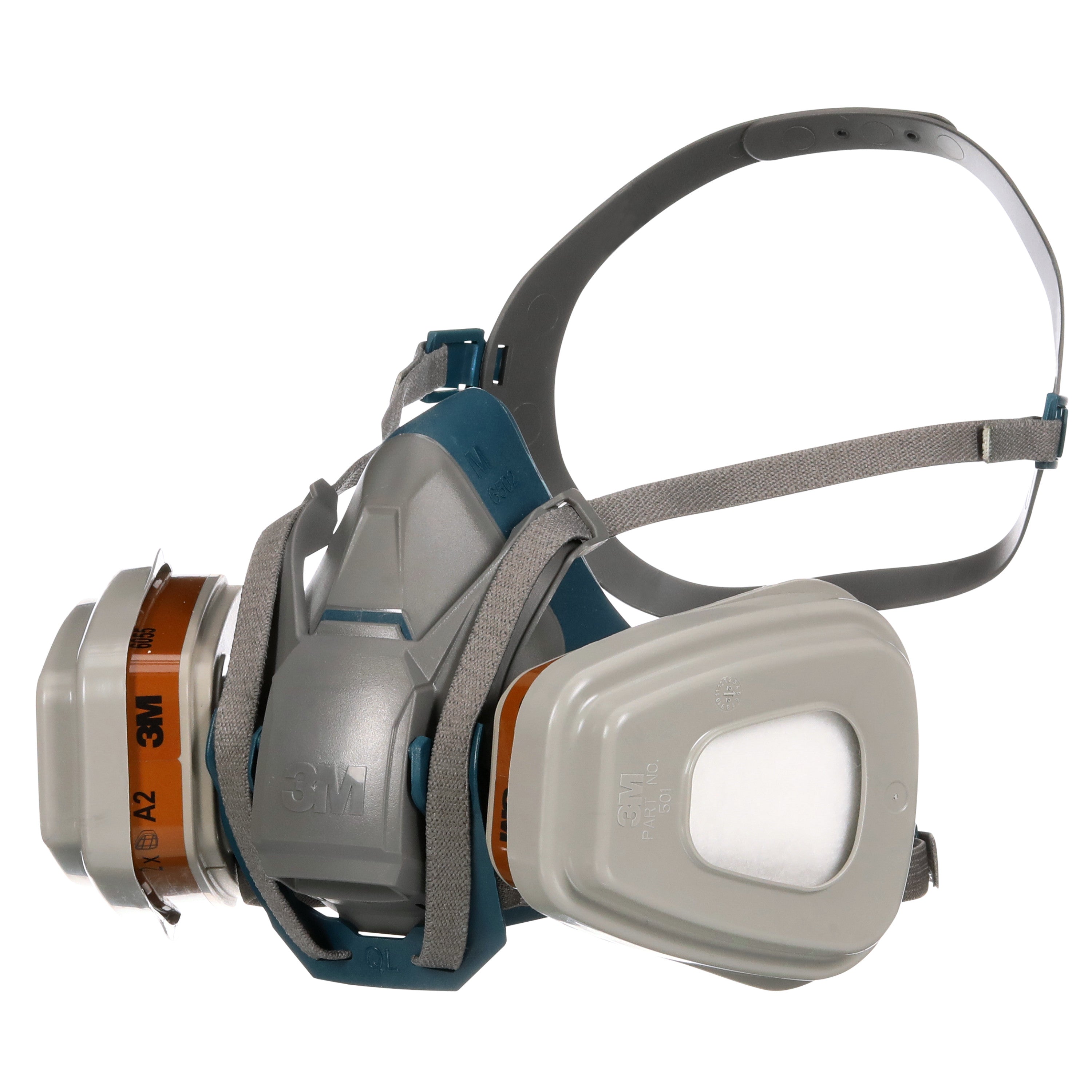 3M™ Quick Latch-Atemschutzmaske 6502QLKIT-1 mit austauschbaren Filtern, A2P3 organische Dämpfe (1x6502, 2x6055, 2x5935, 2x501) | Packung (1 Stück)-zoom-4