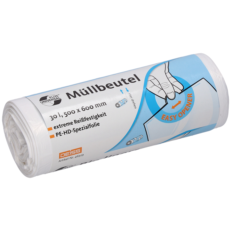 DEISS Müllbeutel 500x600 mm aus HDPE 30 Liter-zoom-