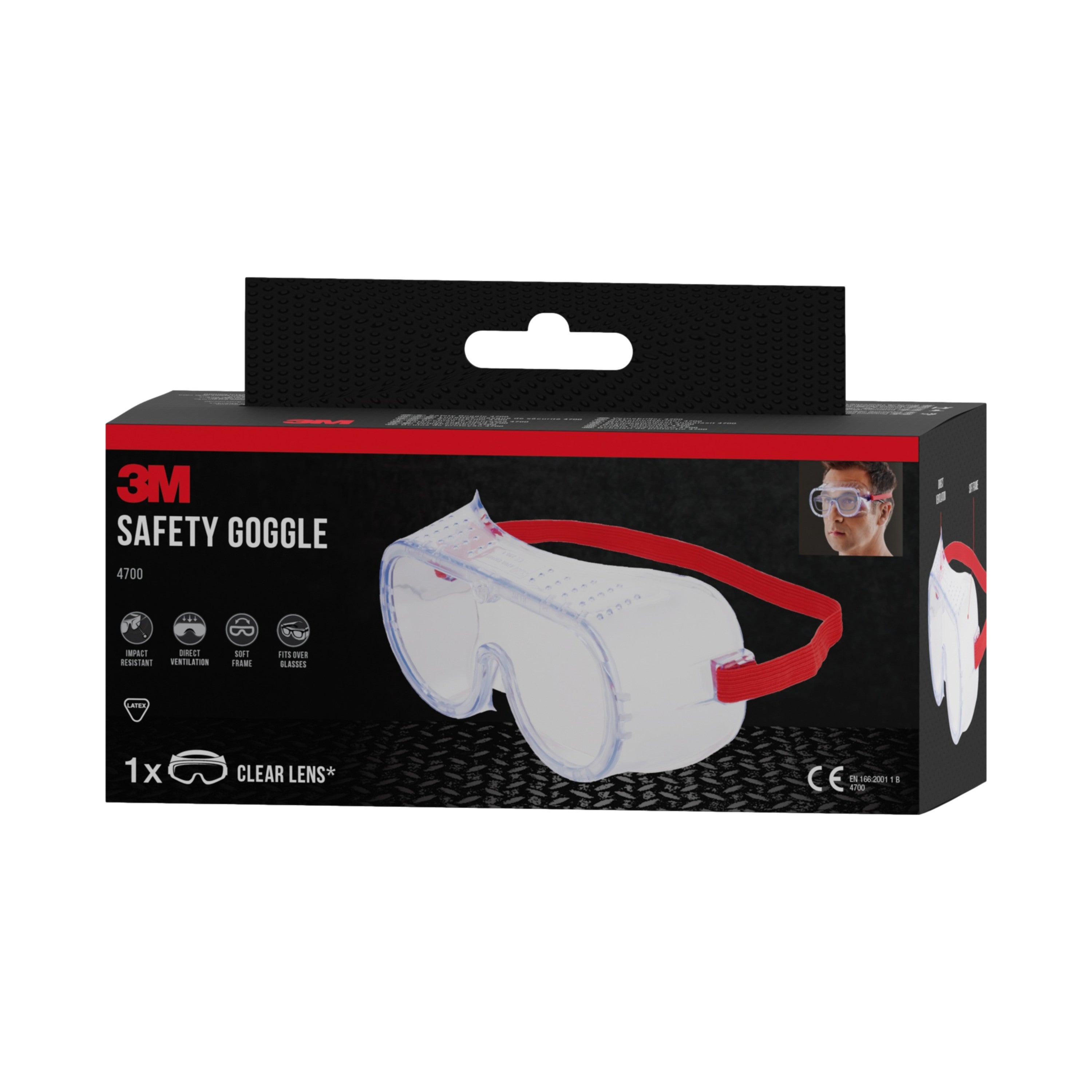 3M™ Classic Schutzbrille 4700, direkt belüftet, Klarsichtscheibe | Packung (1 Stück)-zoom-8