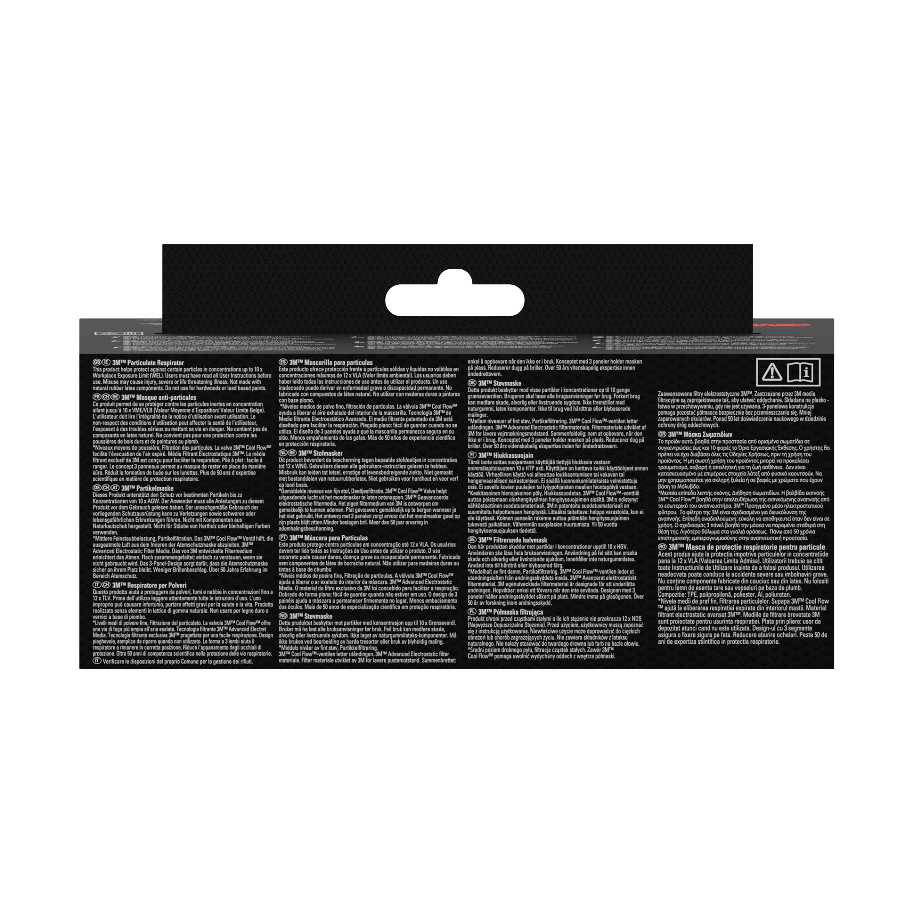 3M™ Aura™ Comfort Cool Flow™ Partikelmaske 9322+, FFP2, mit Ventil-zoom-9