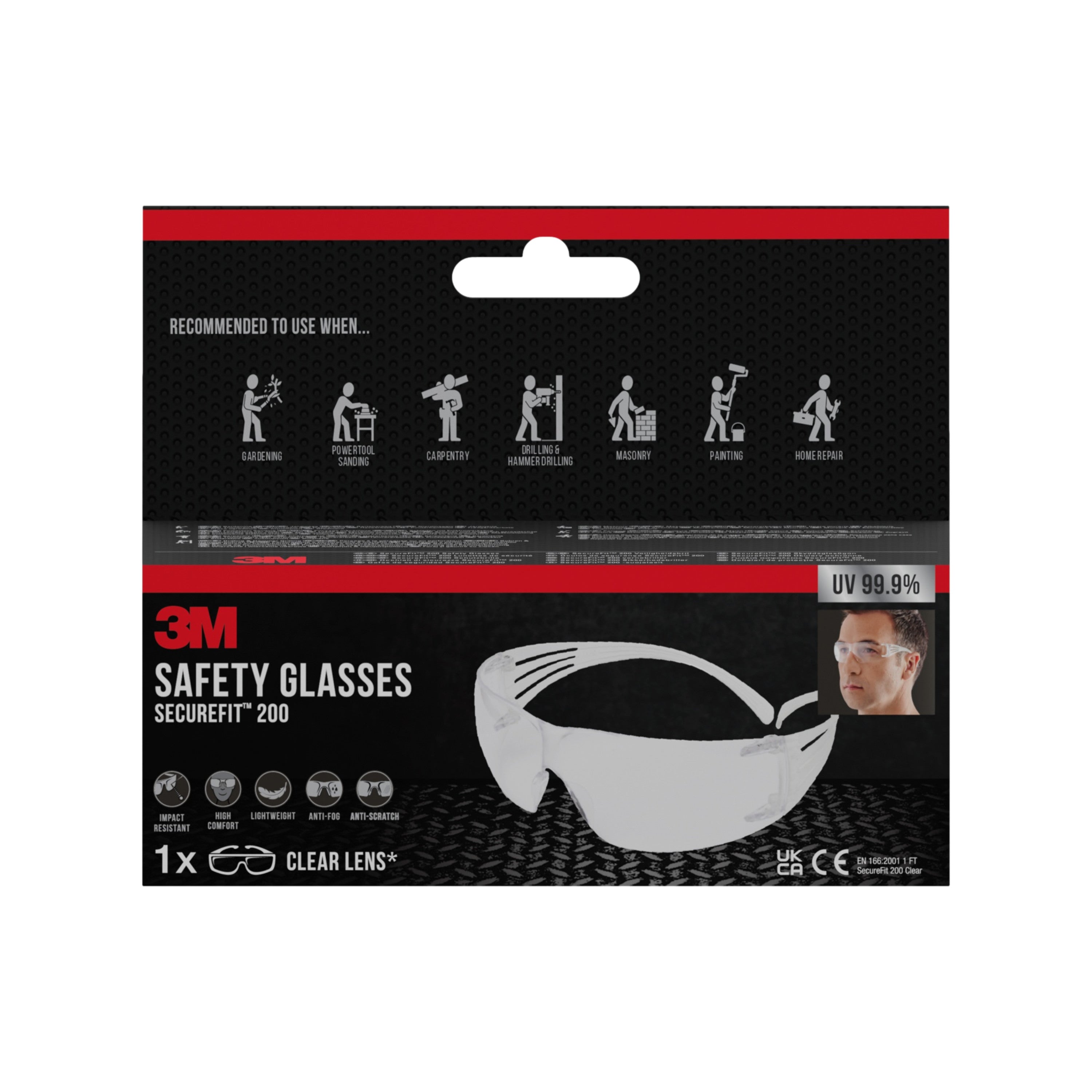 3M™ SecureFit™ Schutzbrille 200