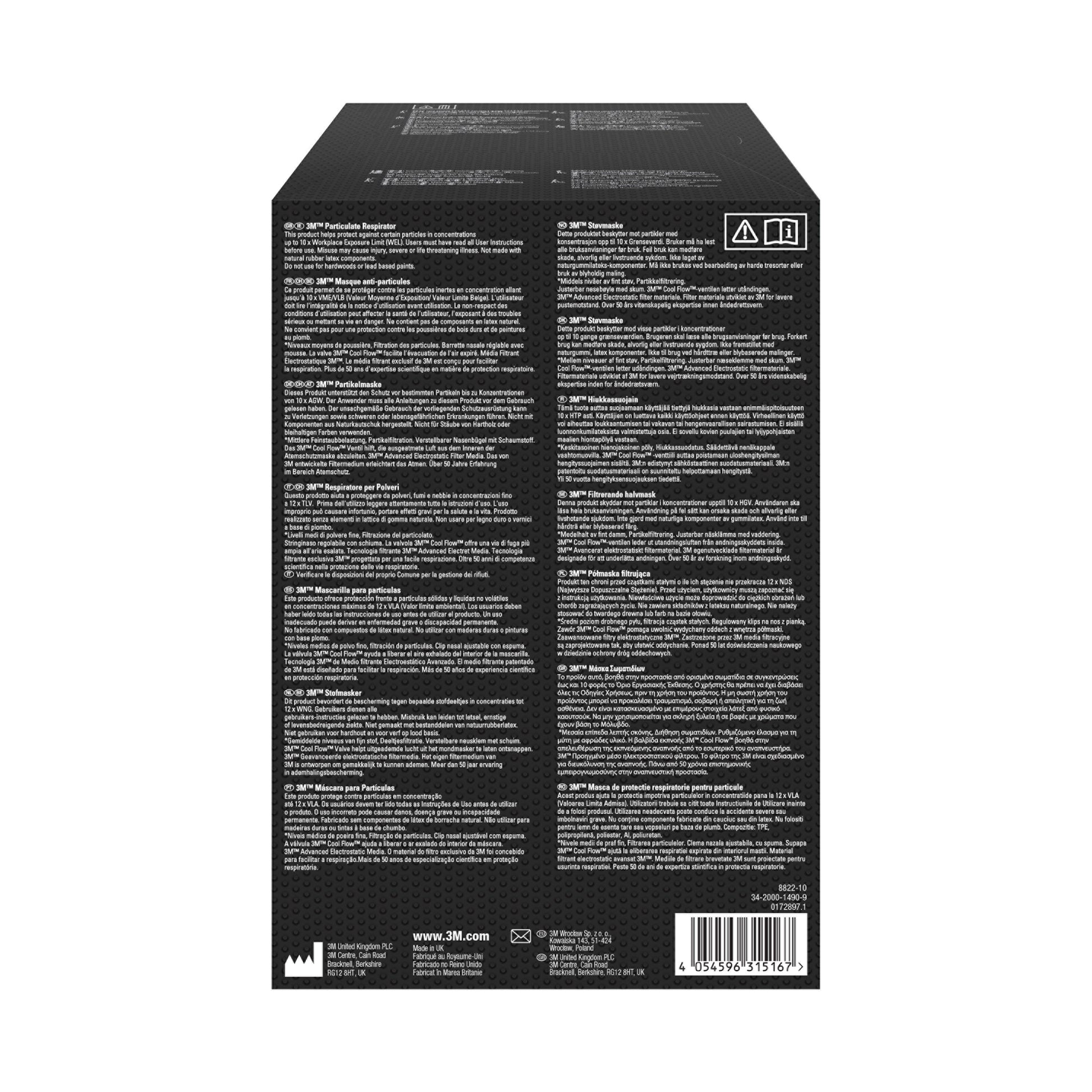 3M™ Cool Flow™ Partikelmaske 8822, FFP2, mit Ventil-7