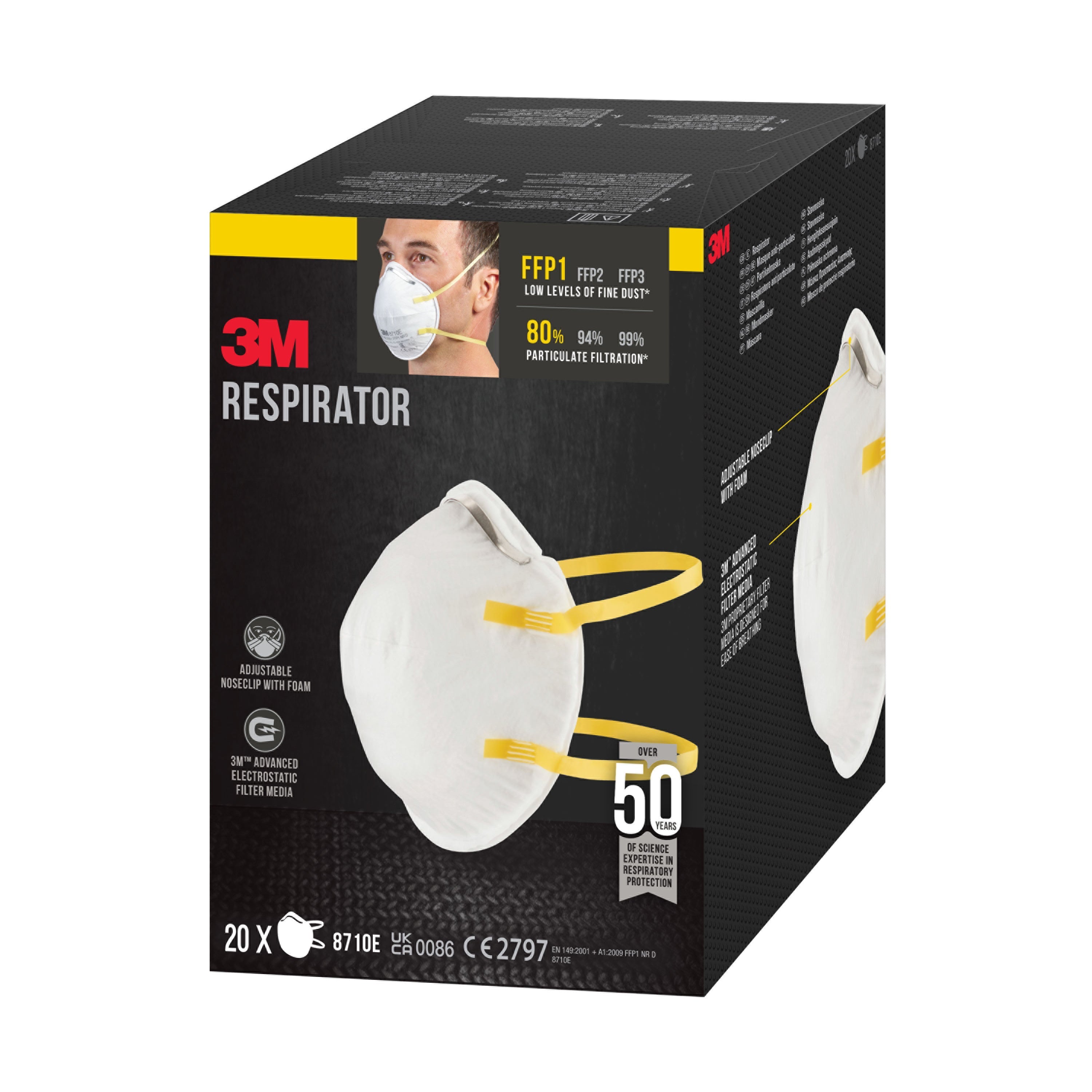 3M™ Partikelmaske 8710E, FFP1, ohne Ventil-zoom-7