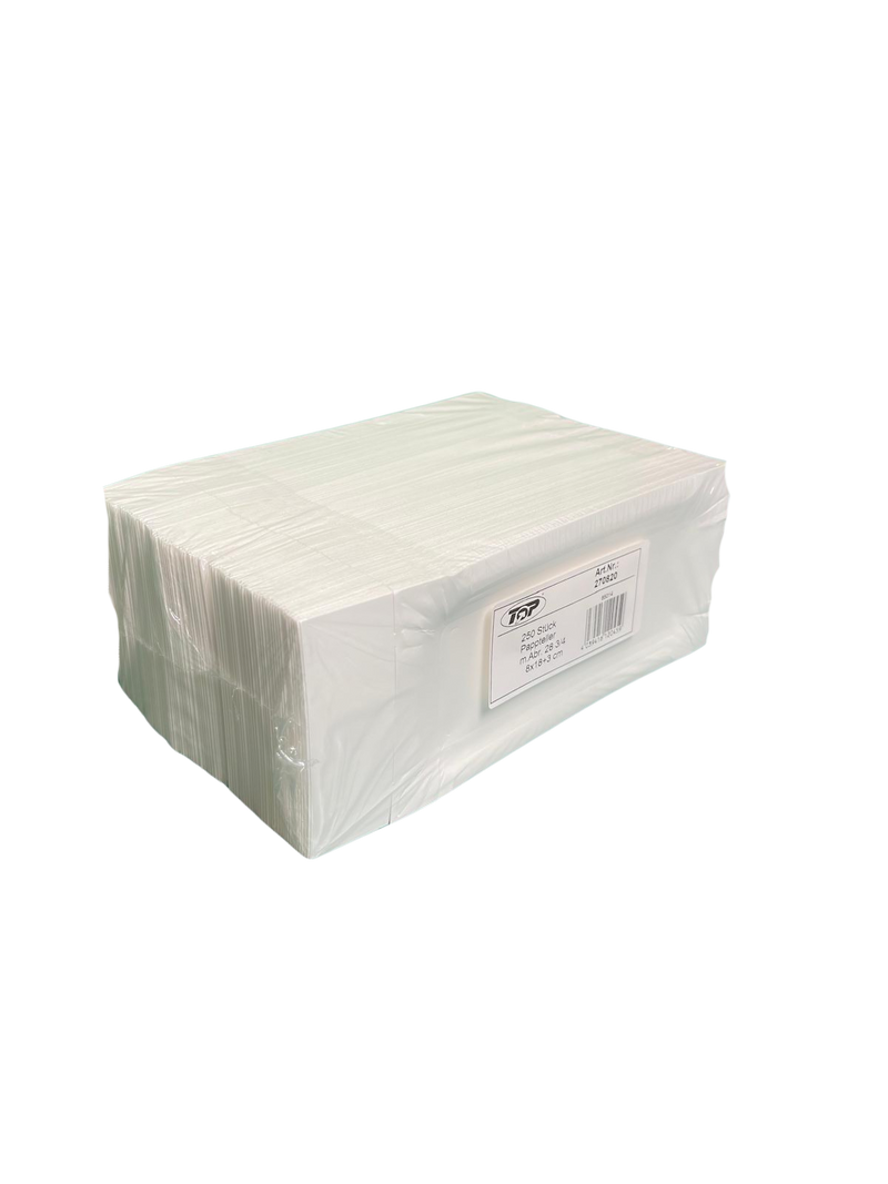 Wurstpappe mit Abriss 8 x 18 + 3 cm 3.000 Stück-zoom-