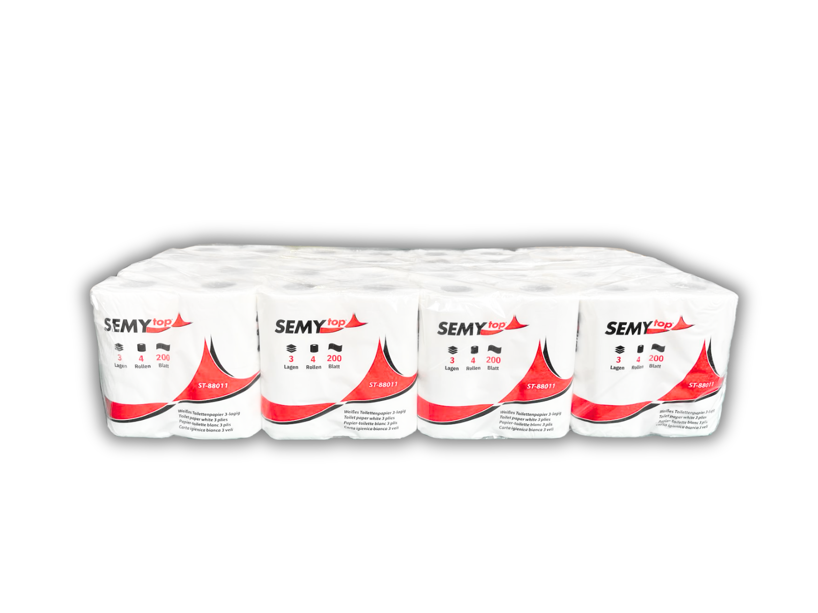 Toilettenpapier 64 x 200 Bl. 3 lg. Zellstoff hochweiß geprägt