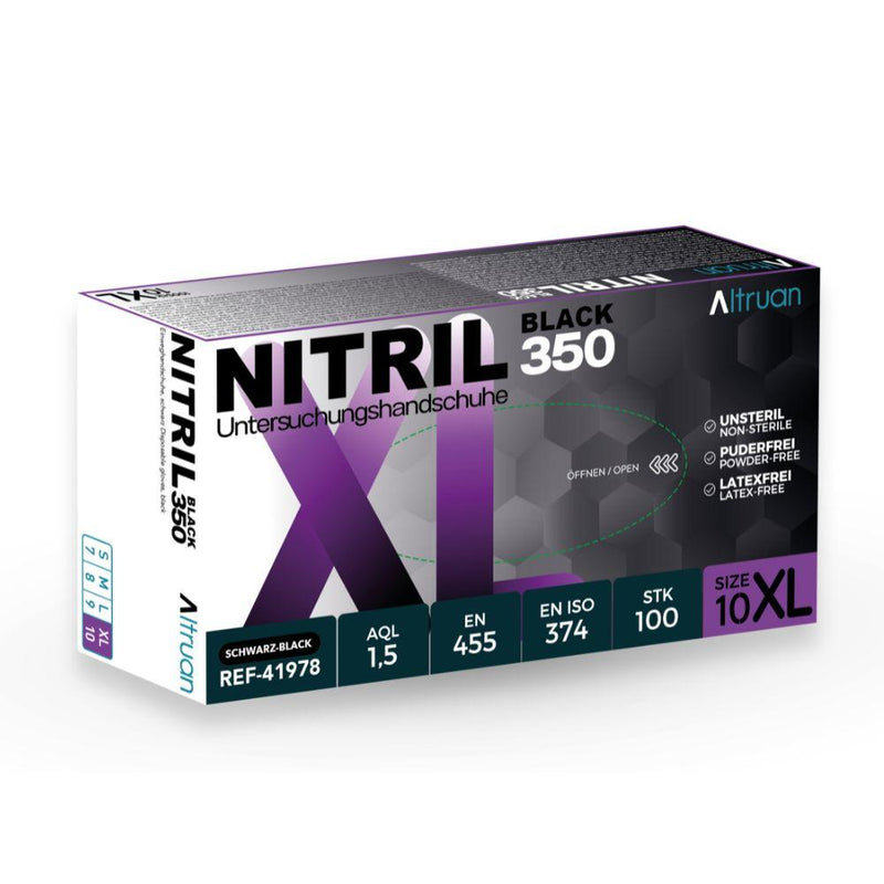 Altruan Nitril 350 Black, Einmalhandschuhe, schwarz-zoom-
