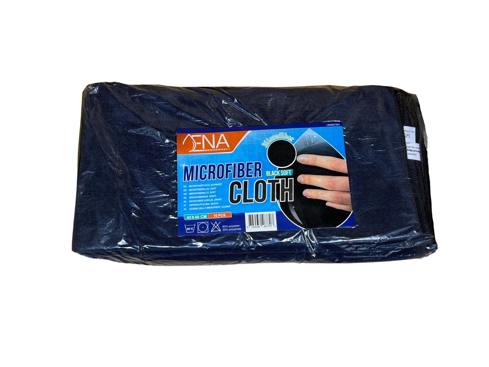 10 x Mikrofasertücher SCHWARZ 40 x 40cm Profiqualität SOFT Gastro Microfasertuch