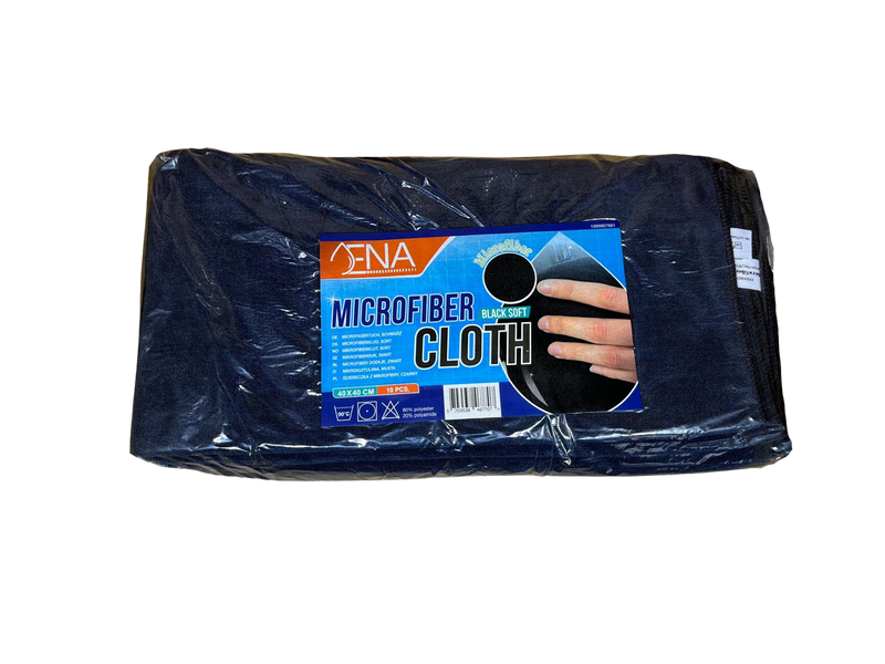 10 x Mikrofasertücher SCHWARZ 40 x 40cm Profiqualität SOFT Gastro Microfasertuch-zoom-