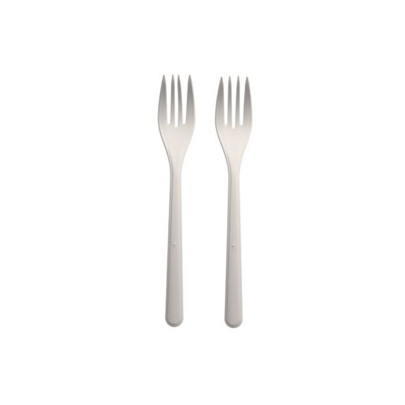 Auslaufartikel: Circulware by Haval Gabeln (Mehrweg) PP 18,5 cm weiss extra stabil | Folie (50 Stück)-zoom-