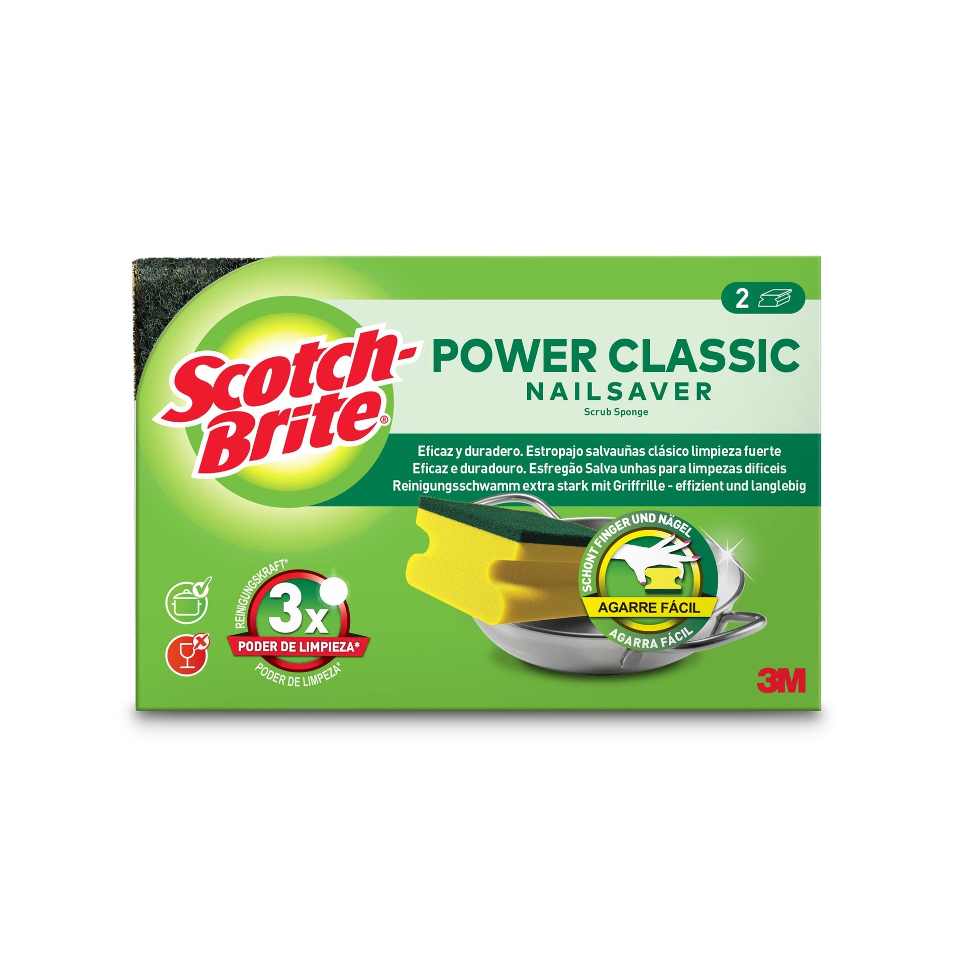 Scotch-Brite® Classic Griffschwamm, 2 Stück pro Packung | 1 Stück-1
