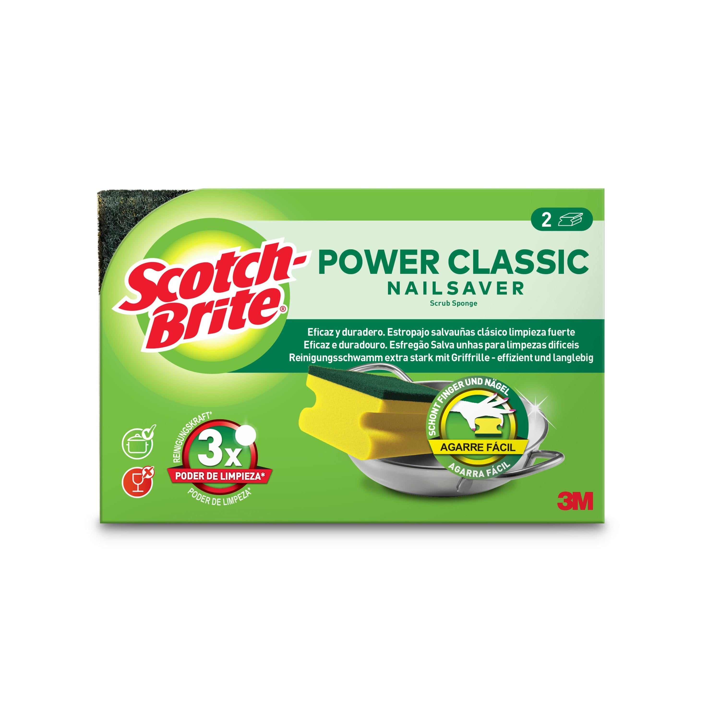 Scotch-Brite® Classic Griffschwamm, 2 Stück pro Packung | 1 Stück