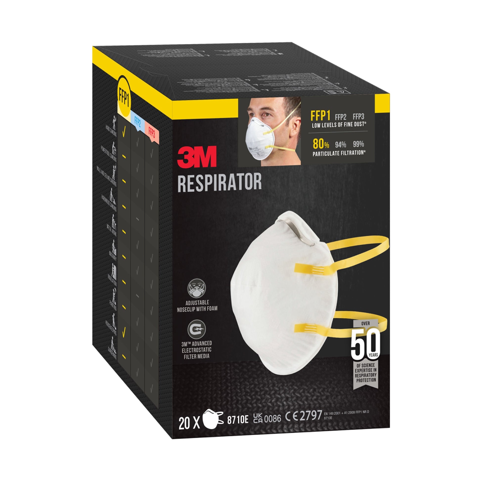 3M™ Partikelmaske 8710E, FFP1, ohne Ventil-9