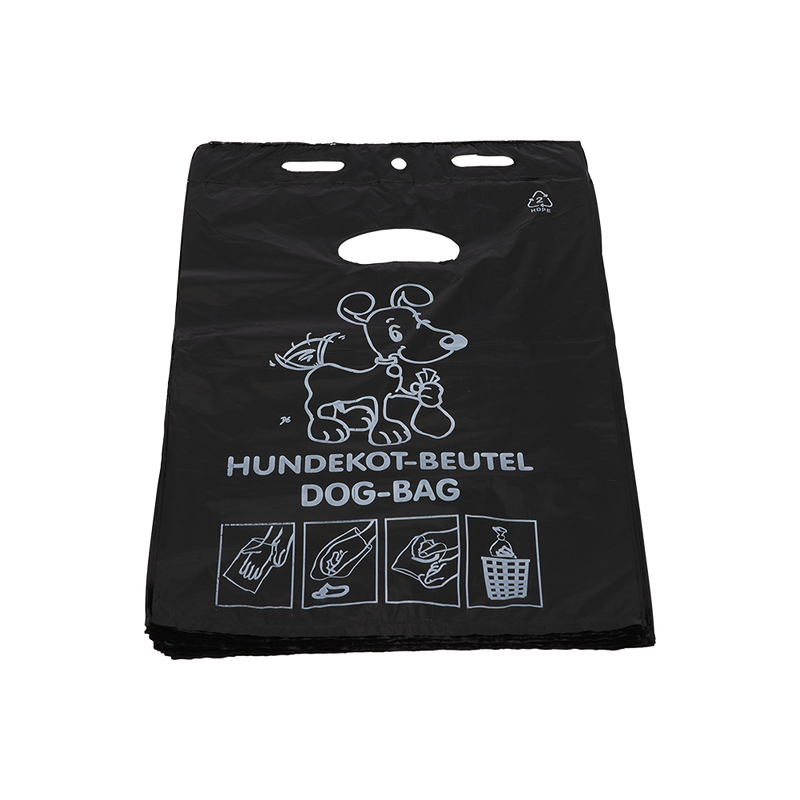 DEISS 55810 - Hundekotbeutel 250x310+30x0,015 mm schwarz | Karton (2000 Packungen)-zoom-