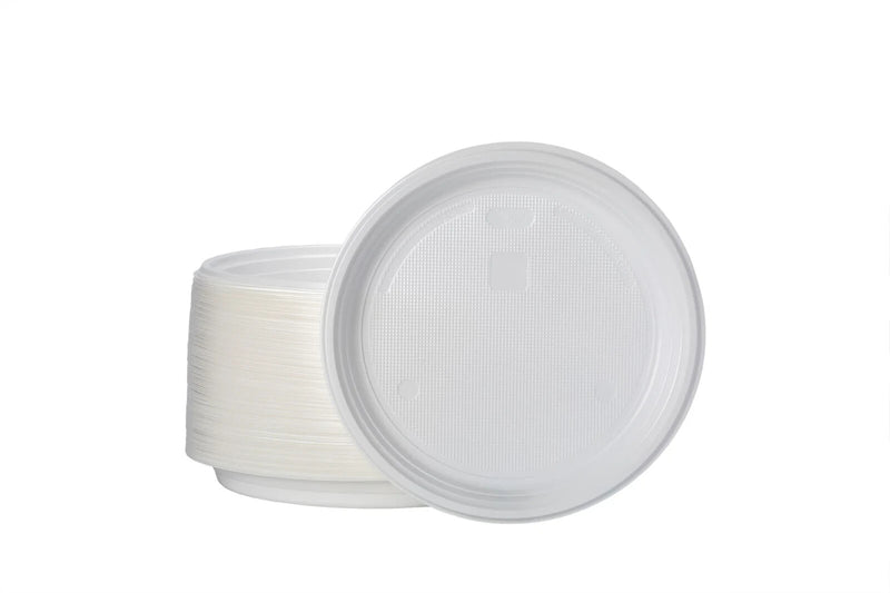 1000x Einwegteller rund weiß – 1/2/3 Fächer – stabil & lebensmittelecht-zoom-
