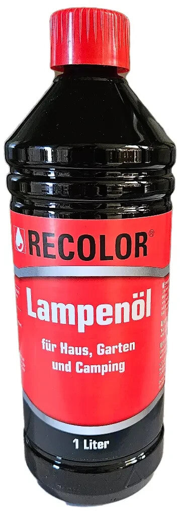 RECOLOR Lampenöl – 1L hochwertiges, rußarmes Lampenöl für Fackeln, Öllampen