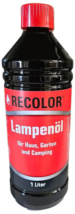 RECOLOR Lampenöl – 1L hochwertiges, rußarmes Lampenöl für Fackeln, Öllampen