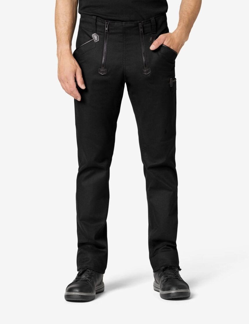 FHB Zunfthose ALBERT elastisch schlank YKK Reißverschluss schwarz