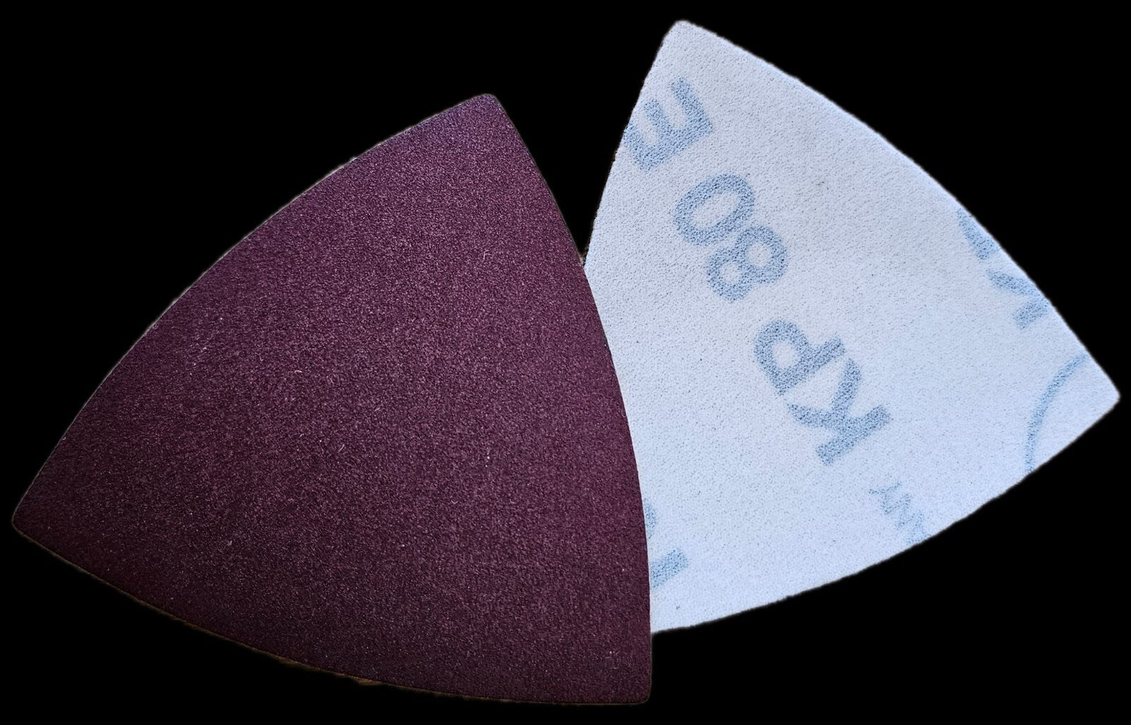 Awuko Dreieck-Schleifscheibe KP80E – 90 mm, Klett, P80, ungelocht – 25er Pack