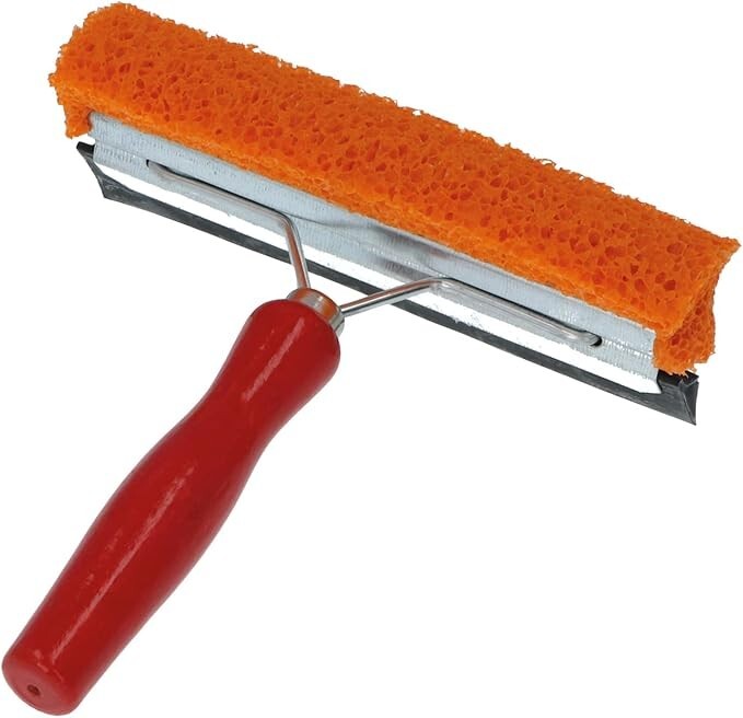 Scheibenreiniger Red 145mm breit kurzer Holzgriff