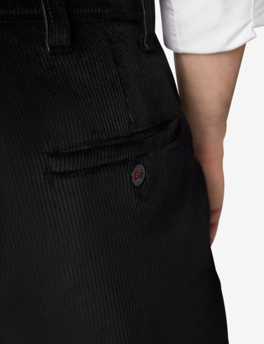 FHB Cordhose ALAIN Ballonhose Arbeitshose schwarz mit Zollstocktasche