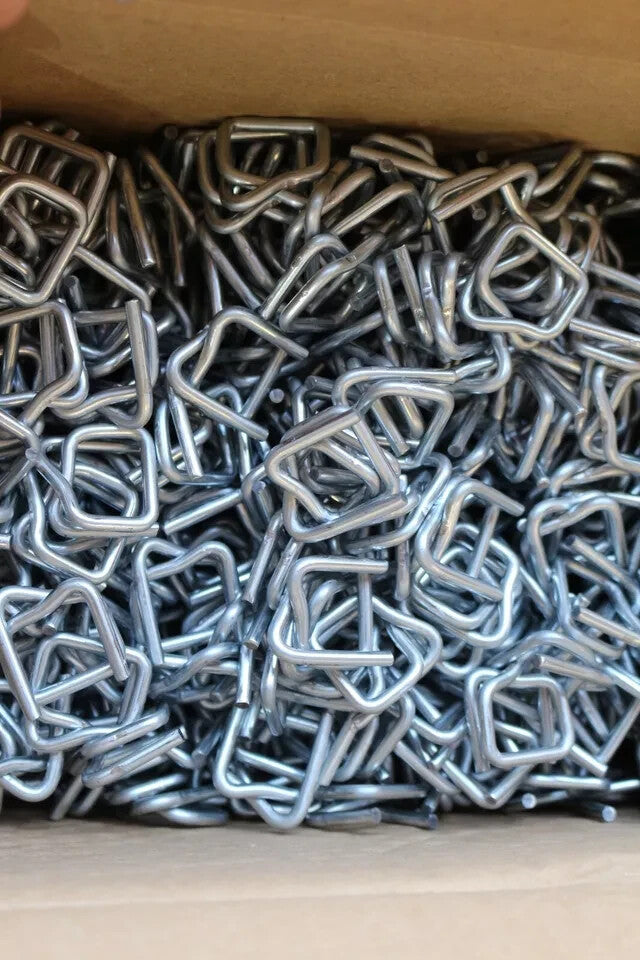 1000 ST. Verschlußschnallen Stahl verzinkt für Polyester-Umreifungsband-zoom-