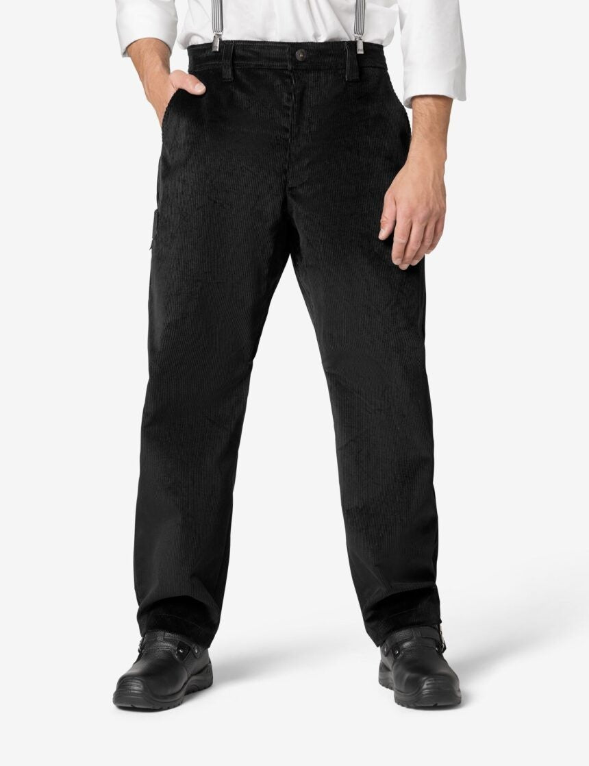 FHB Cordhose ALAIN Ballonhose Arbeitshose schwarz mit Zollstocktasche